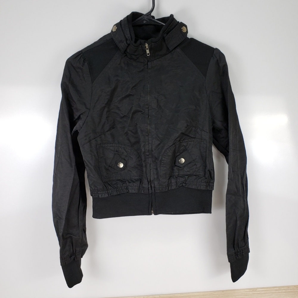 Active Basic Biker Style Cropped Jacket - image 1